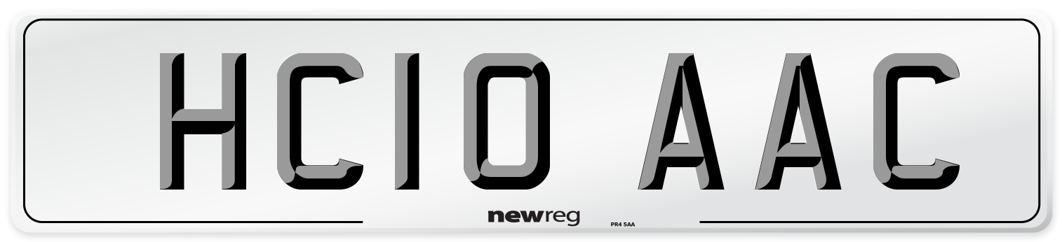HC10 AAC Number Plate from New Reg